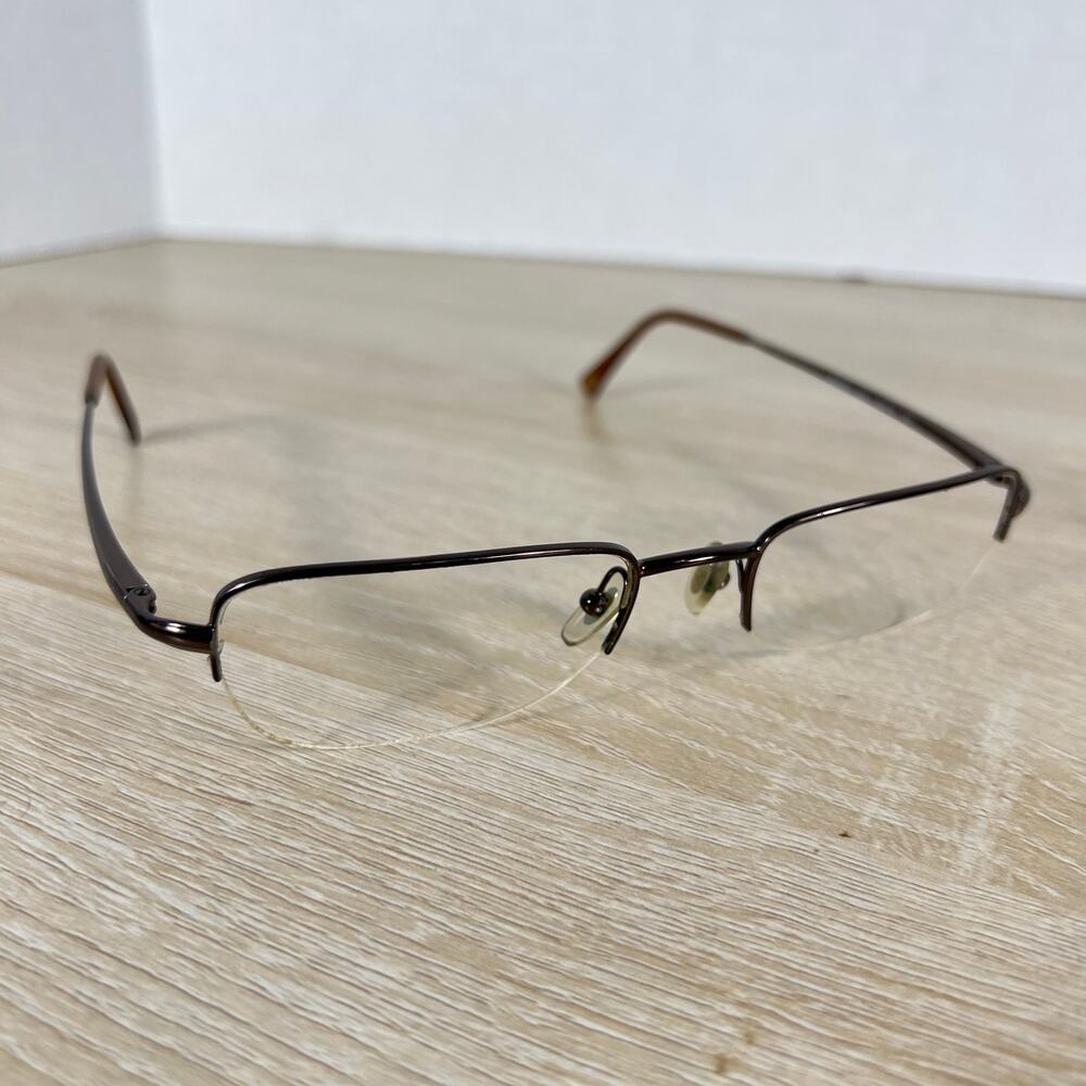 Ray-Ban RB6061 2511 Eyeglasses Brown Metal Half Rim Frames Only 52-19-140